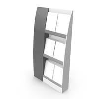 Advertising Flyer Display Stand White And Black PNG & PSD Images