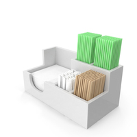White Coffee Condiment Organizer PNG & PSD Images