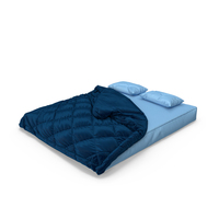 Mattress With Pillows And Blanket PNG & PSD Images