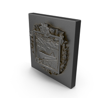 Military Submarine Metal Bas-Relief PNG & PSD Images