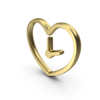 Clock Heart Symbol PNG & PSD Images
