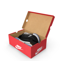Shoe Box With Nike Sneakers PNG & PSD Images