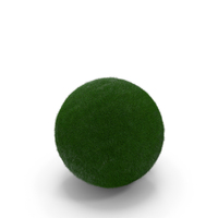 Sphere Covered With Green Grass Fur PNG & PSD Images