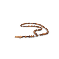 Wooden Prayer Beads With Cross Pendant PNG & PSD Images