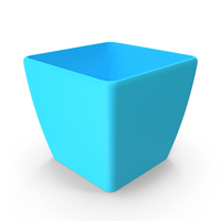 Large Square Flower Pot Blue PNG & PSD Images