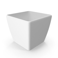 Large Square Flower Pot White PNG & PSD Images