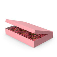 Pink Donuts In Opened Box PNG & PSD Images