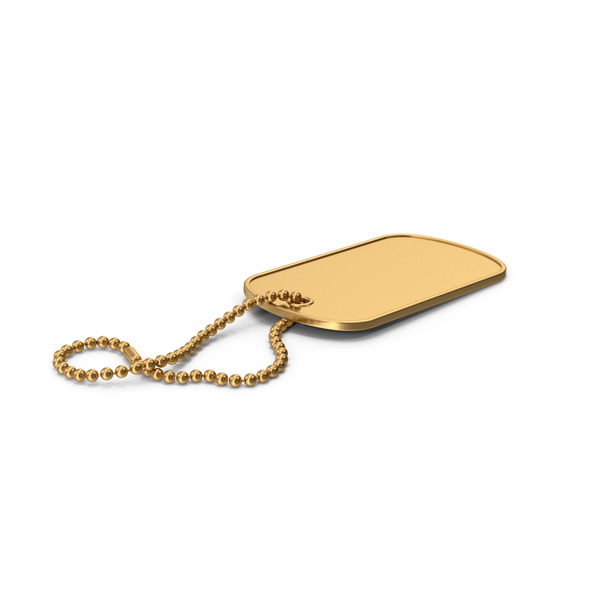 Gold Dog Tag PNG & PSD Images