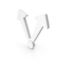 Sharing Arrows Icon White PNG & PSD Images