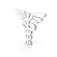Pharmacy Caduceus Serpent Icon White PNG & PSD Images