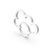 Cloud Refresh and Reload Icon White PNG & PSD Images