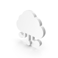 Cloud Network Icon White PNG & PSD Images