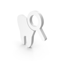 Dental Search Icon White PNG & PSD Images