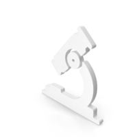 Microscope Icon White PNG & PSD Images
