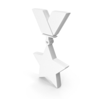 Medal Best Award Icon White PNG & PSD Images