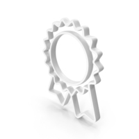 Out Line Badge Icon White PNG & PSD Images