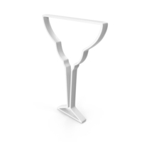 Out Line Margarita Cocktail Glass Icon White PNG & PSD Images