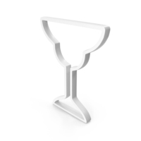 Out Line Margarita Cocktail Glass Icon White PNG & PSD Images