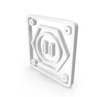 Out Line Power Socket Icon White PNG & PSD Images