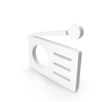 Radio Icon White PNG & PSD Images