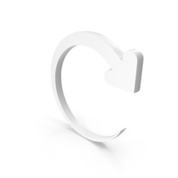 Refresh Reload Icon White PNG & PSD Images