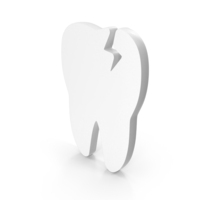 Damaged Teeth Icon White PNG & PSD Images