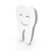 Smiling Teeth Dental Care Icon White PNG & PSD Images