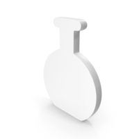 Chemical Test Tube Icon White PNG & PSD Images