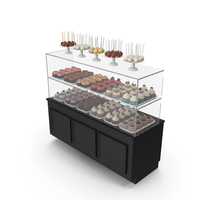 Glass Showcase In A Pastry Shop PNG & PSD Images