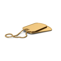 Gold Dog Tags With Chain PNG & PSD Images