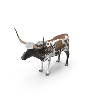Texas Longhorn Mottled Brown PNG & PSD Images