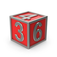 Red Number Cube PNG & PSD Images