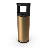 Office Ashtray Trash Bin Bronze PNG & PSD Images