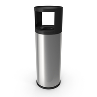 Silver Office Ashtray Trash Bin PNG & PSD Images