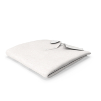 White Folded Female Unbuttoned Polo Neck T-Shirt PNG & PSD Images