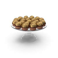 Wrapped Chocolates On A Glass Stand PNG & PSD Images