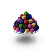 Color Wrapper Candies On A Glass Stand PNG & PSD Images