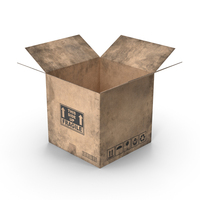 Worn Open Cardboard Box PNG & PSD Images