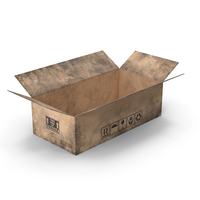 Cardboard Box Worn Open PNG & PSD Images