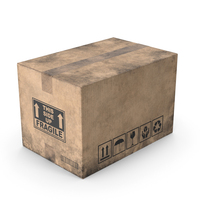 Cardboard Box Worn Closed PNG & PSD Images