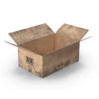 Cardboard Box Worn Open PNG & PSD Images