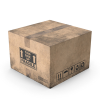 Cardboard Box Worn Closed PNG & PSD Images