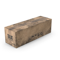 Worn Closed Cardboard Box PNG & PSD Images