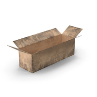 Worn Simple Open Cardboard Box PNG & PSD Images