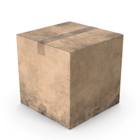 Cardboard Box Worn Simple Closed PNG & PSD Images
