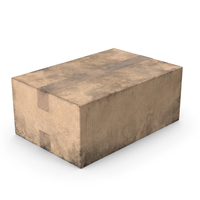 Worn Simple Closed Cardboard Box PNG & PSD Images