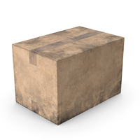 Cardboard Box Worn Simple Closed PNG & PSD Images