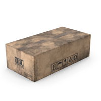 Cardboard Box Worn Simple Closed PNG & PSD Images