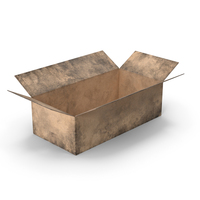 Cardboard Box Worn Simple Open PNG & PSD Images