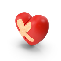 Heart With Patch PNG & PSD Images